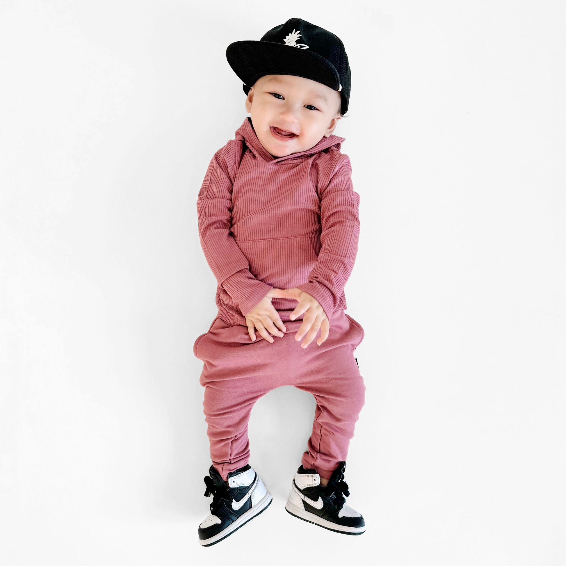 LONG SLEEVE HOODIE- Mauve