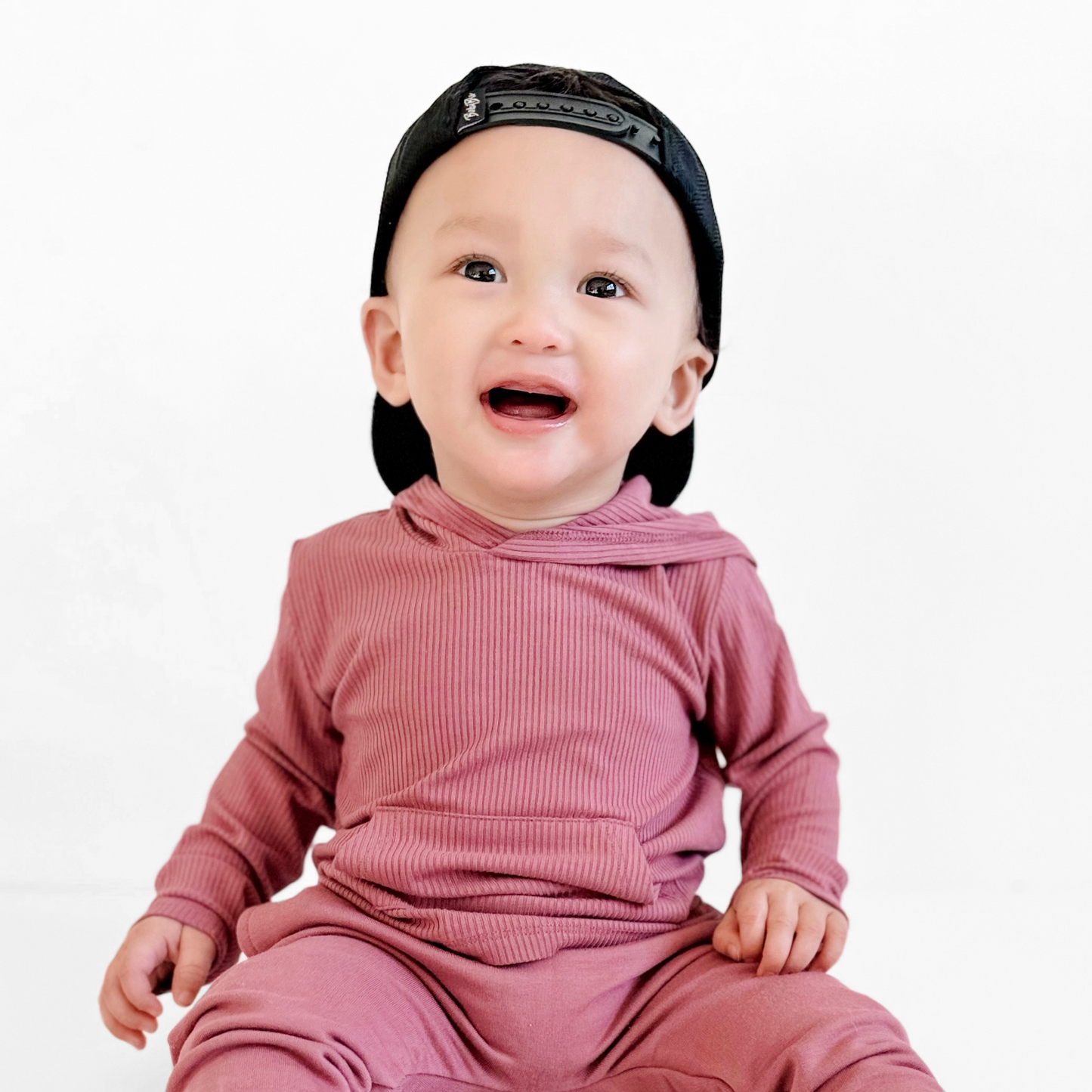 LONG SLEEVE HOODIE- Mauve