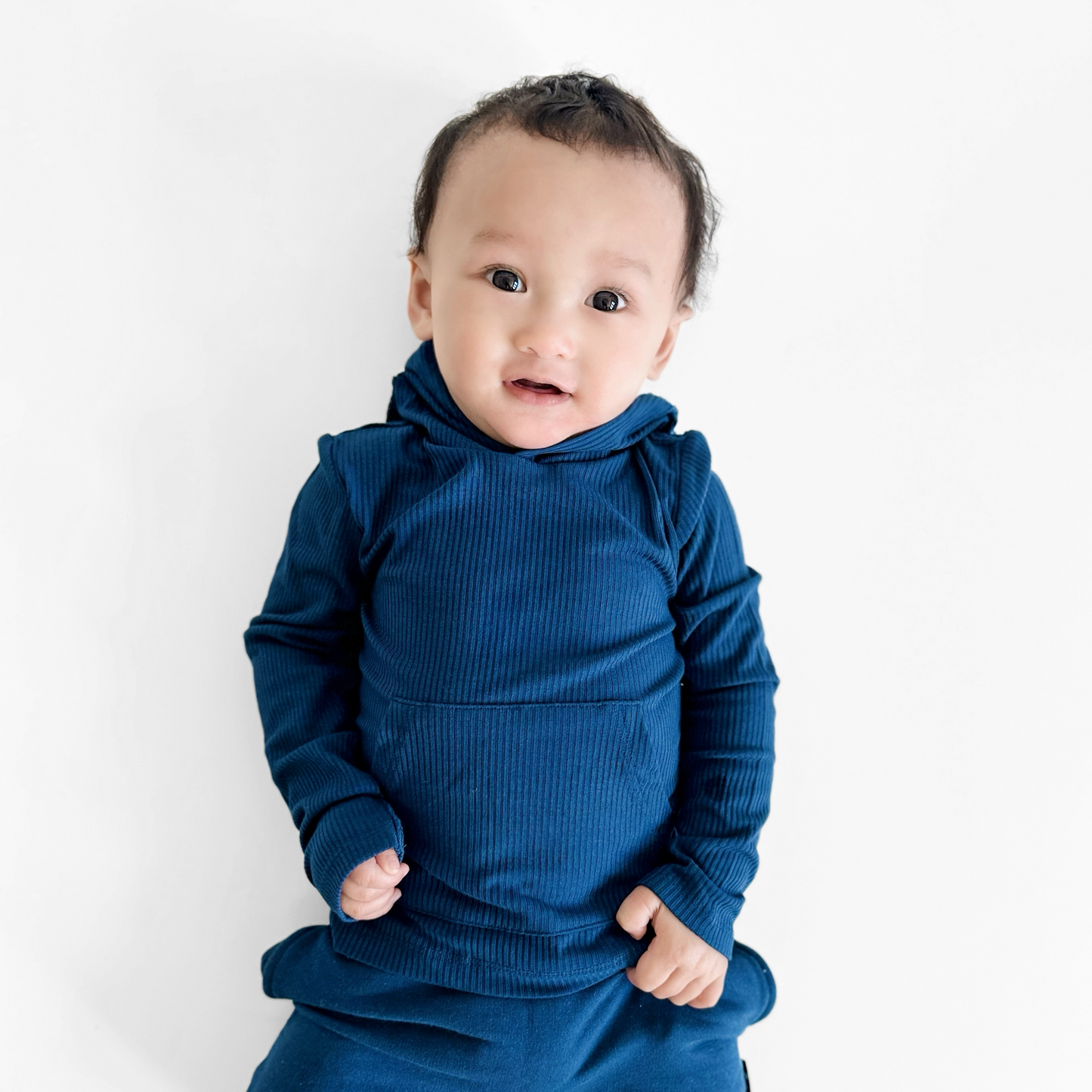 LONG SLEEVE HOODIE- Navy