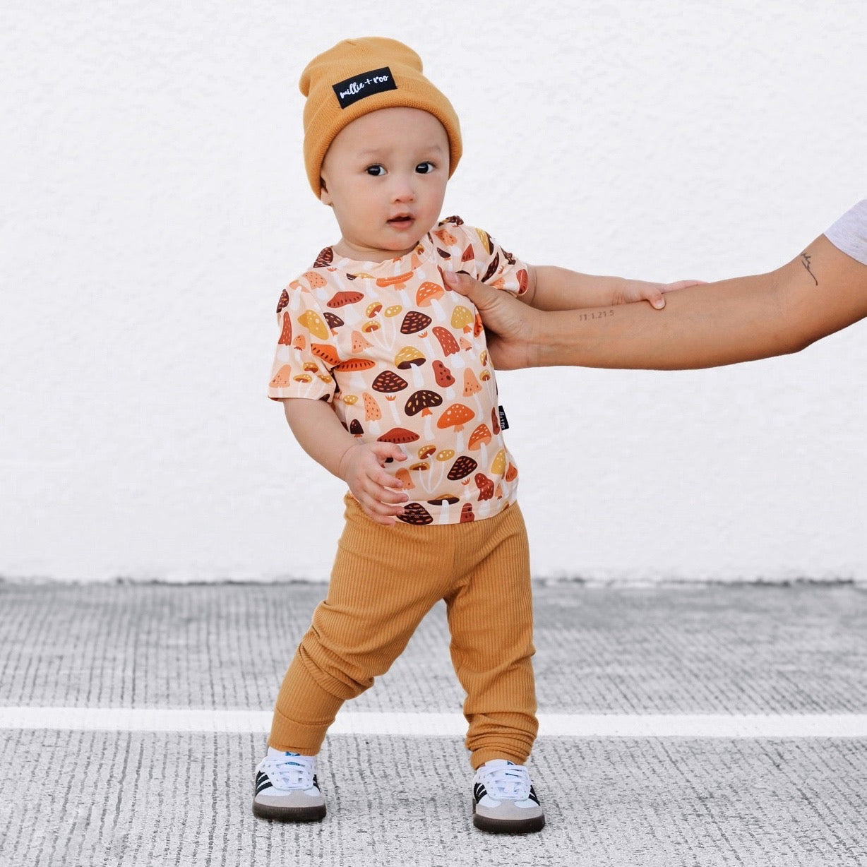 BAMBOO RIB LEGGINGS- Honey Mustard