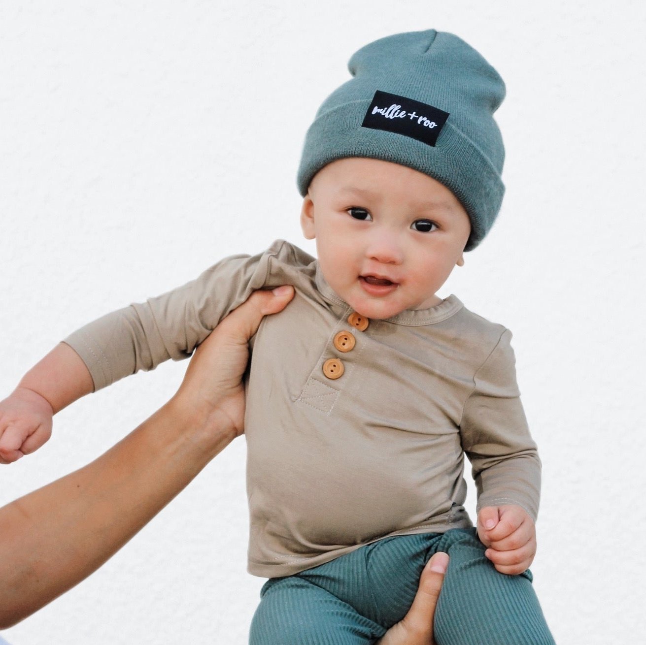 HENLEY LONG SLEEVE- Mushroom