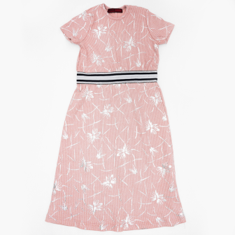 Long Floral Dress Blush