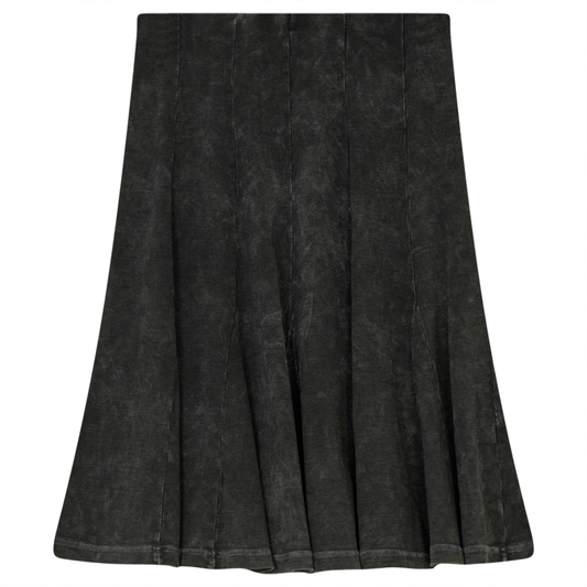Ladies Paneled Short Denim Wash Skirt