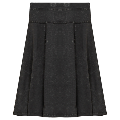 Ladies Denim Stretch Short Skirt Black Wash