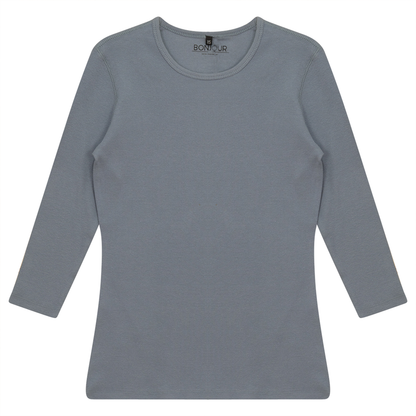 Ribbed Crew Neck T-Shirt