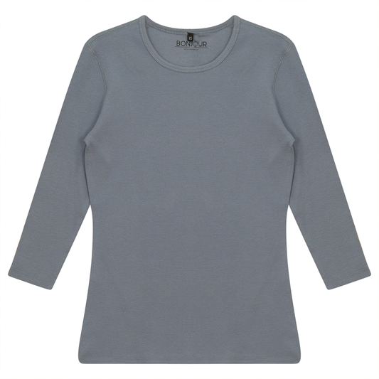 Ribbed Crew Neck T-Shirt