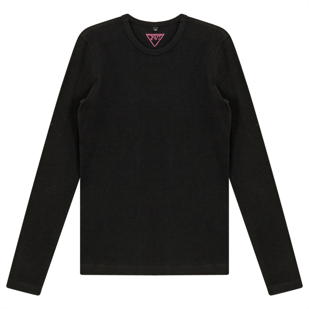 Ribbed Crew Neck Tee