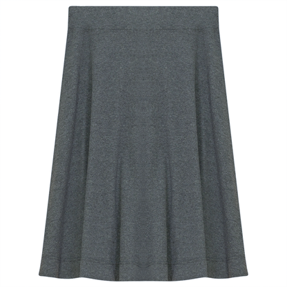 Ladies Cotton Stretch Short Skirt Grey Mix