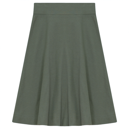 Ladies Cotton Stretch Short Skirt Light Olive