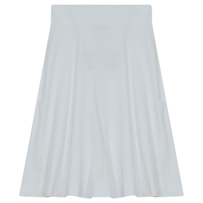 Ladies Cotton Stretch Short Skirt White