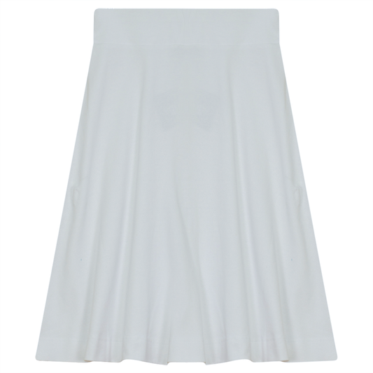 Ladies Cotton Stretch Short Skirt White
