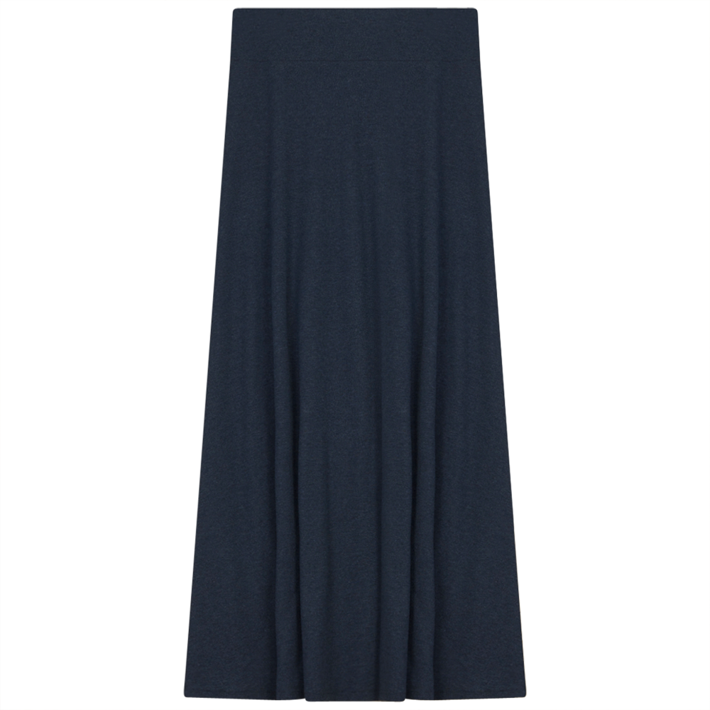 Ladies Cotton Stretch Long Skirt Denim