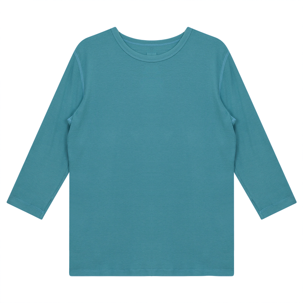 Rib T-Shirt Blue
