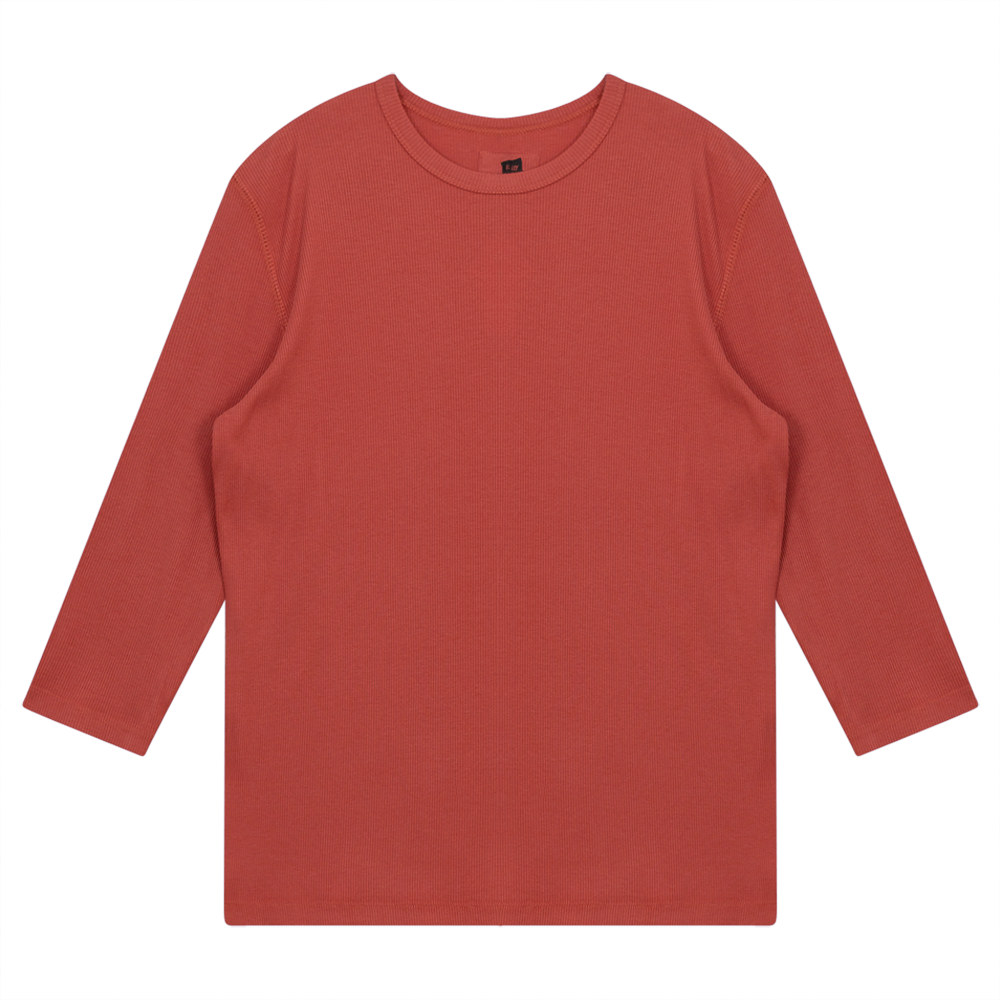 Rib T-Shirt Brick