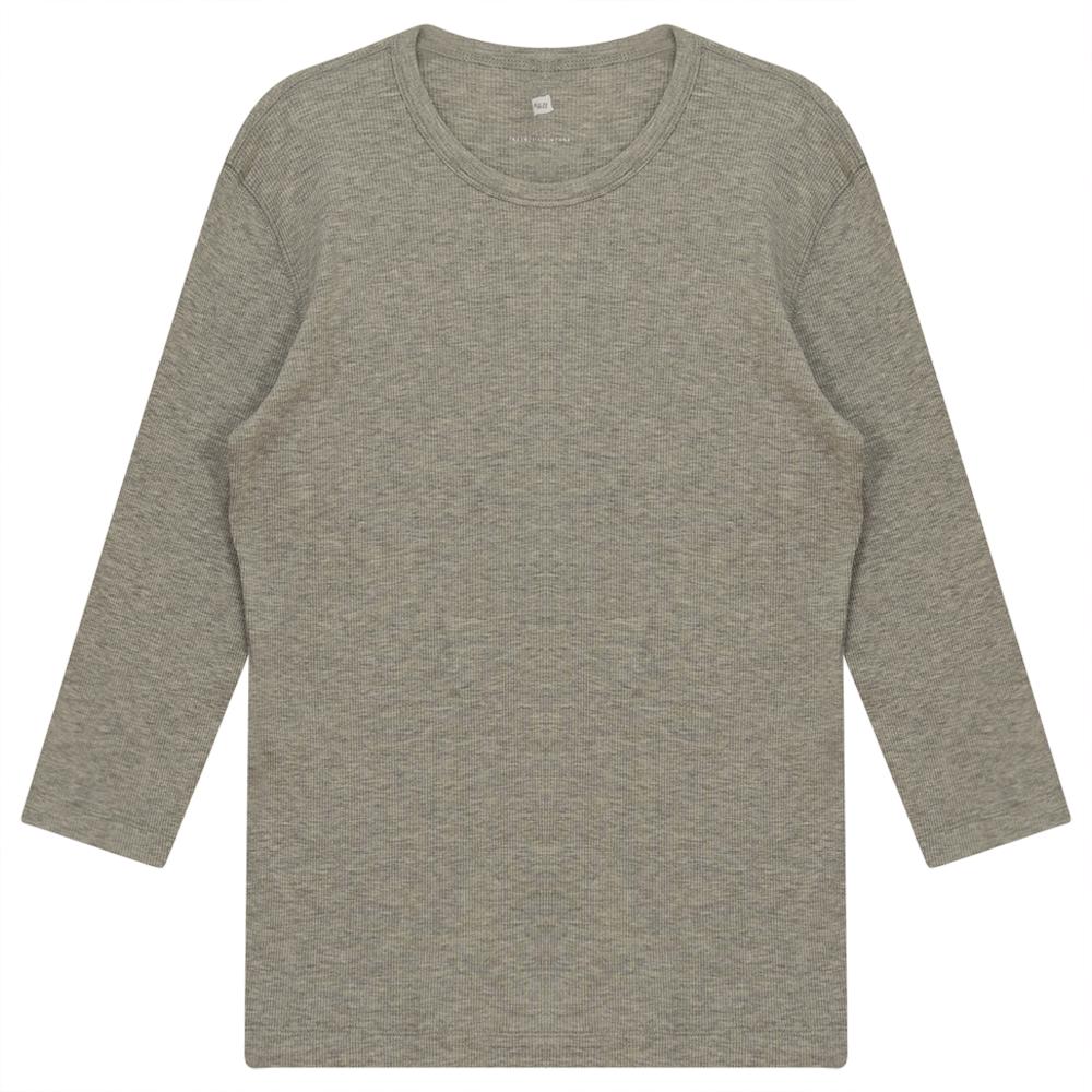 Rib T-Shirt Light Grey