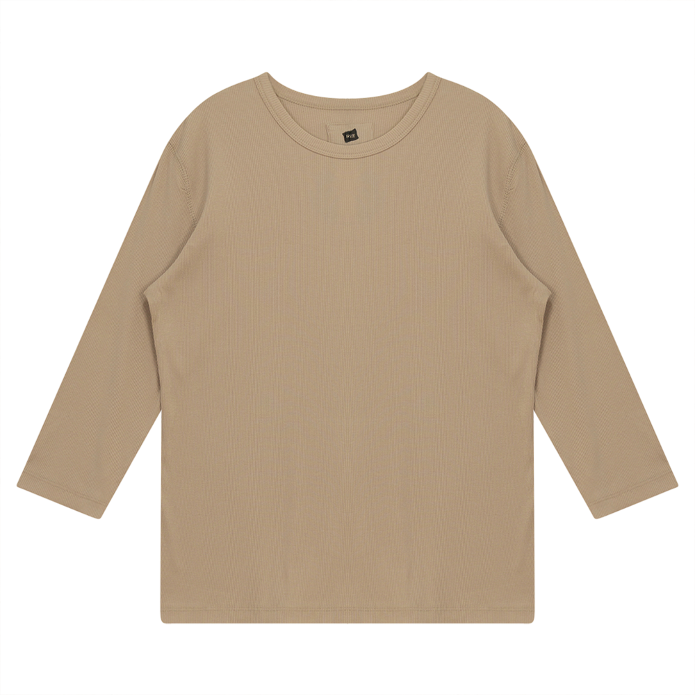 Rib T-Shirt Nude