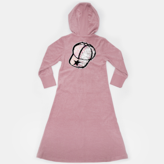 Long Terry Dress With Sequance Dusty Pink