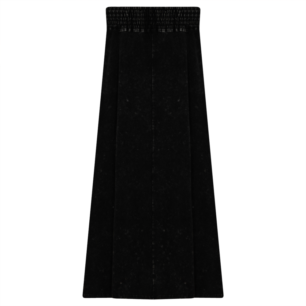 Wash Denim Skirt Black Denim Wash