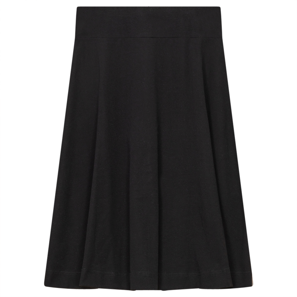 Cotton Short Pull On Skirt Black