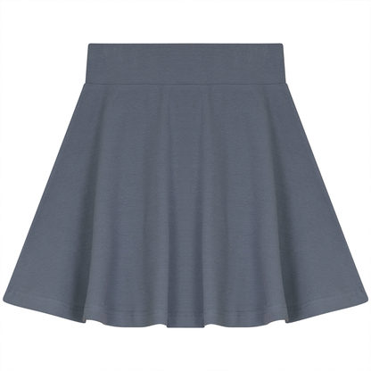 Soft Rib Skirt Grey Blue