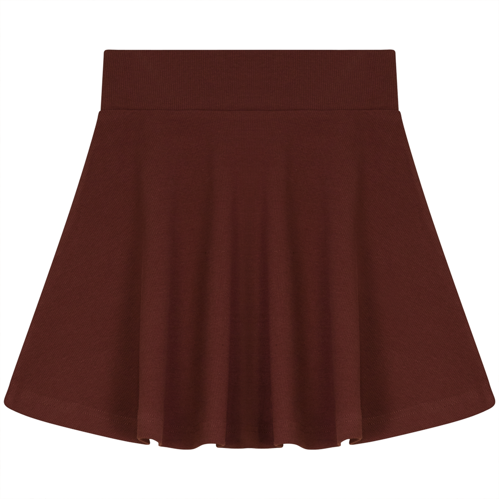 Soft Rib Skirt Terracotta