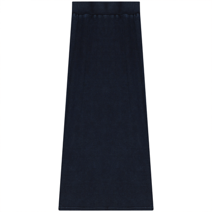 Soft Denim Wash Long Straight Skirt