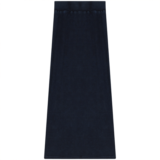 Soft Denim Wash Long Straight Skirt