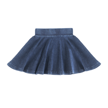 Wash Denim A line Skirt