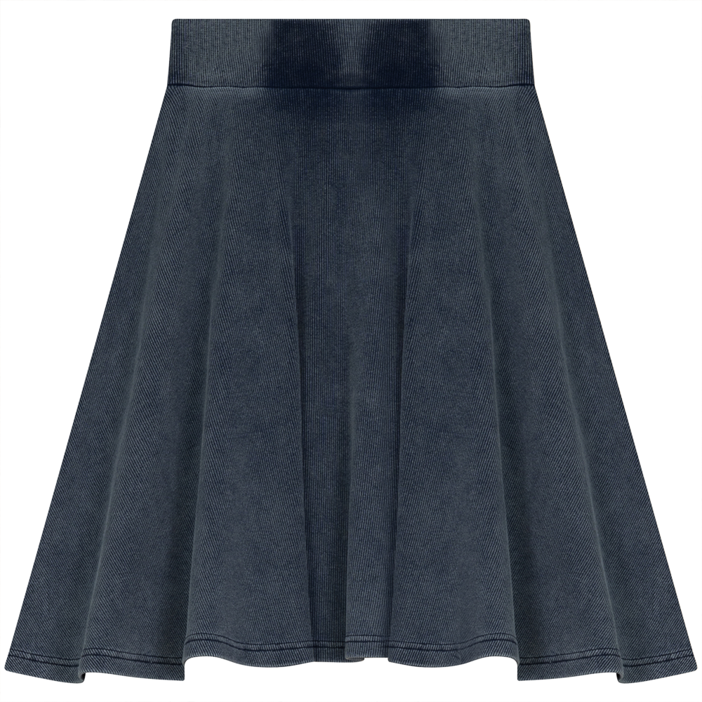 Wash Denim A line Skirt Dark Denim Wash