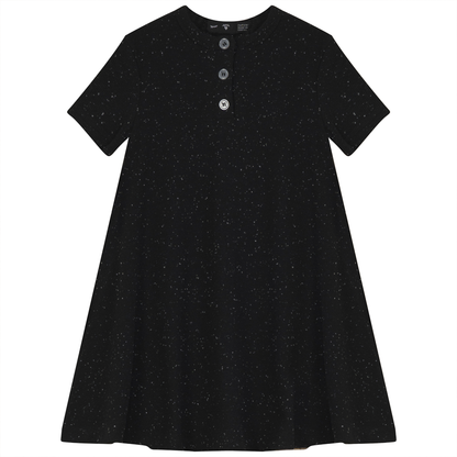 Speckled Rib Girl's Henly Dress Black