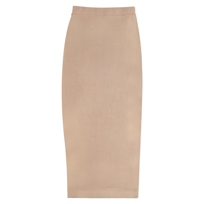 Straight Long Skirt Beige