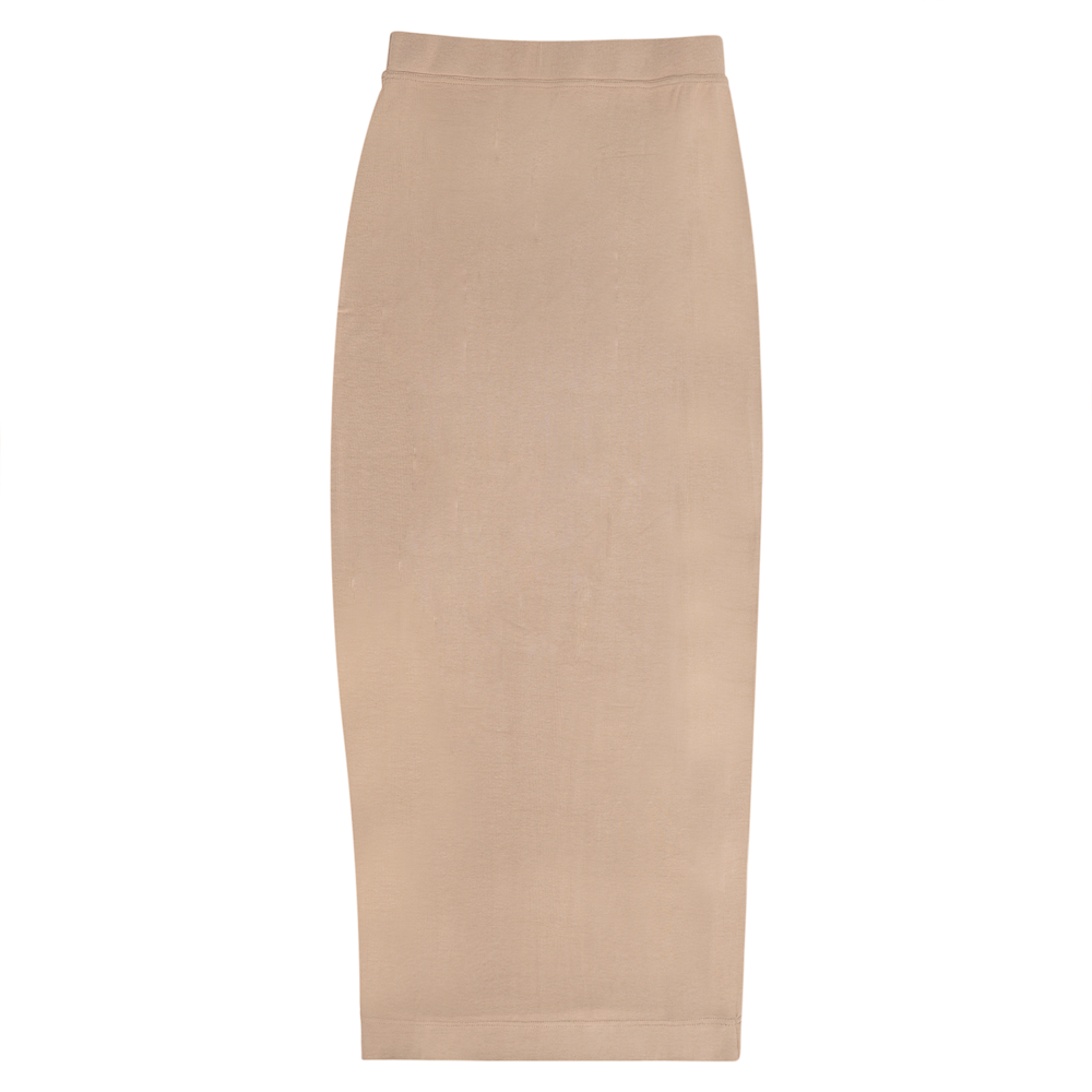 Straight Long Skirt Beige