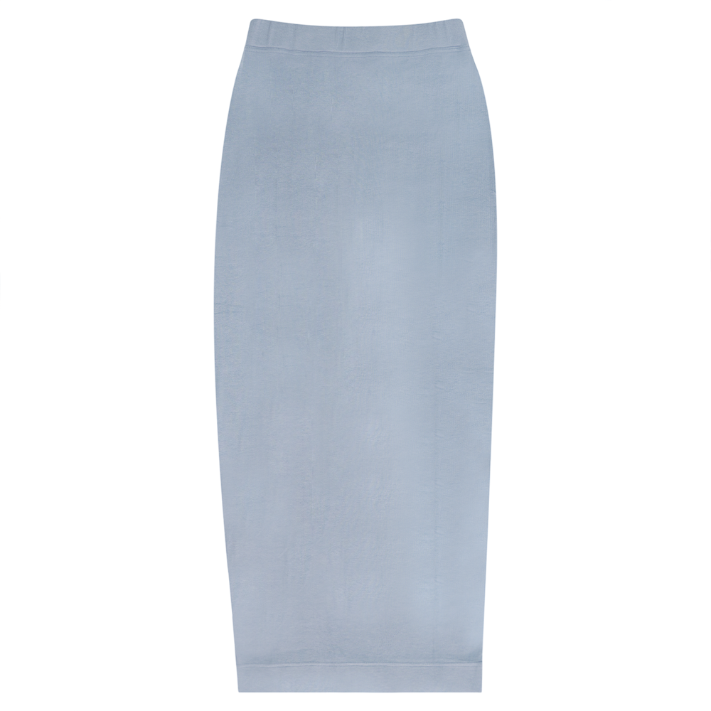 Straight Long Skirt Dusty Blue