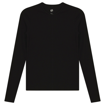 V-Neck Ribbed Tee Black