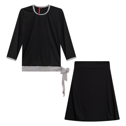 Midi 2 PC Swim Set Cover Up Black