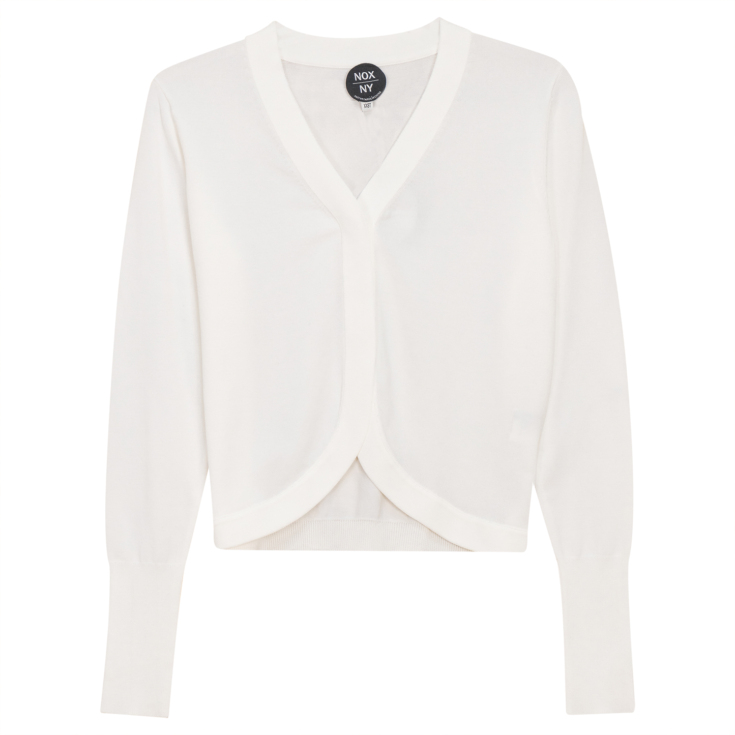 Crop Knit Cardigan Off White