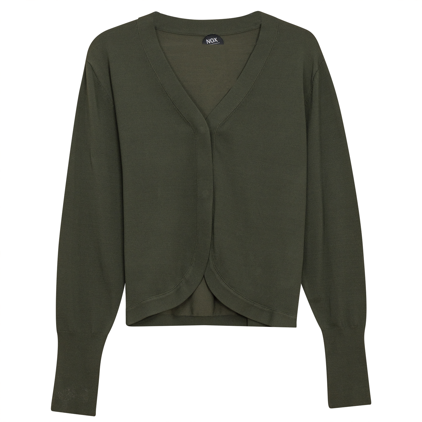 Crop Knit Cardigan Olive