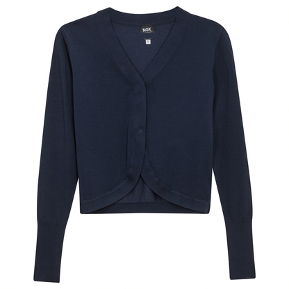Crop Knit Cardigan Oxford Blue