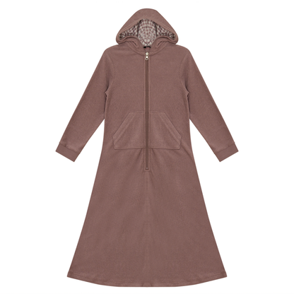 Plaid Terry Robe Haze