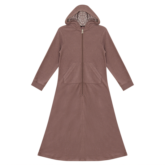 Plaid Terry Robe Haze