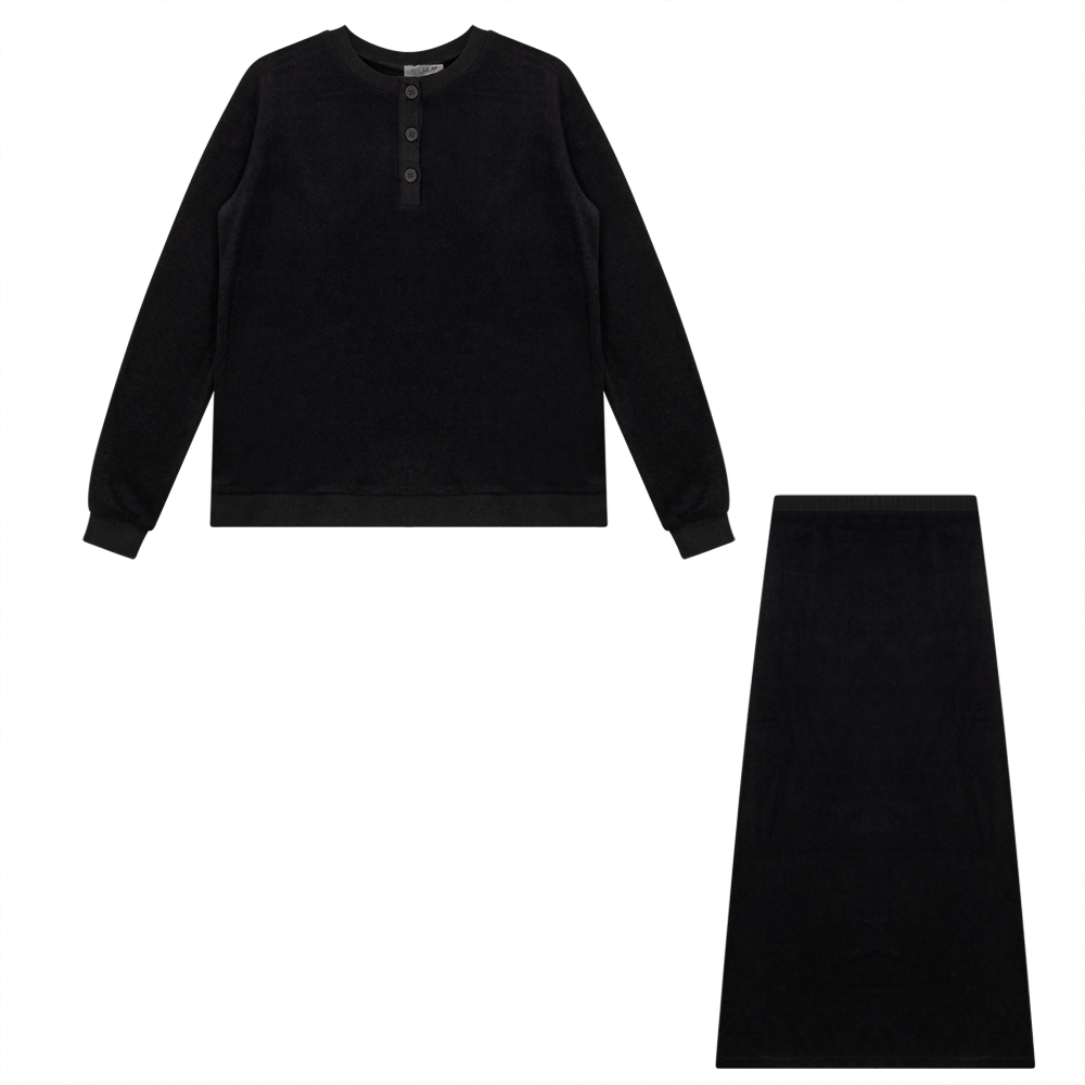 2 PC Teen Terry Set Denim