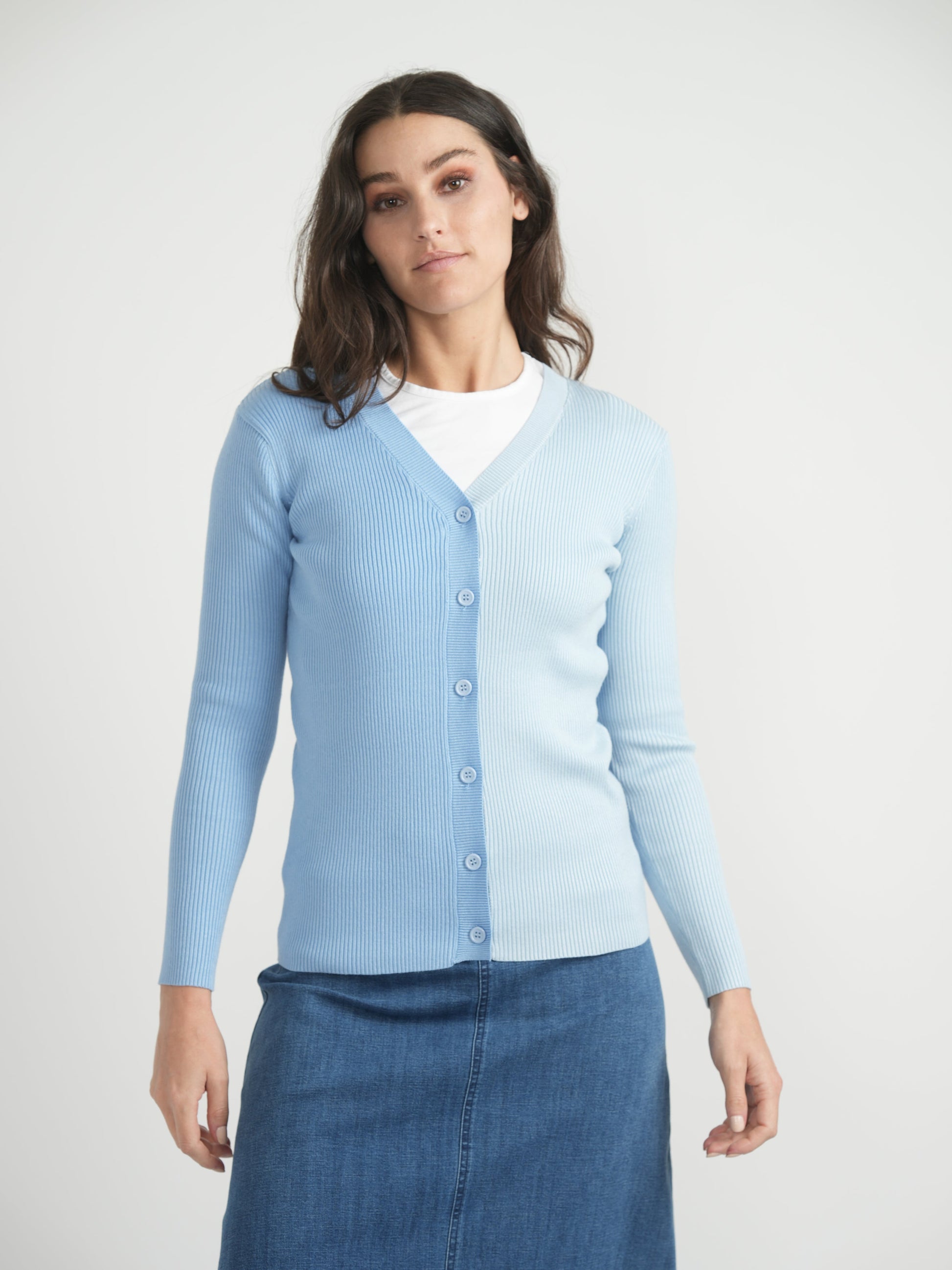 Contrast Ribbed Cardigan