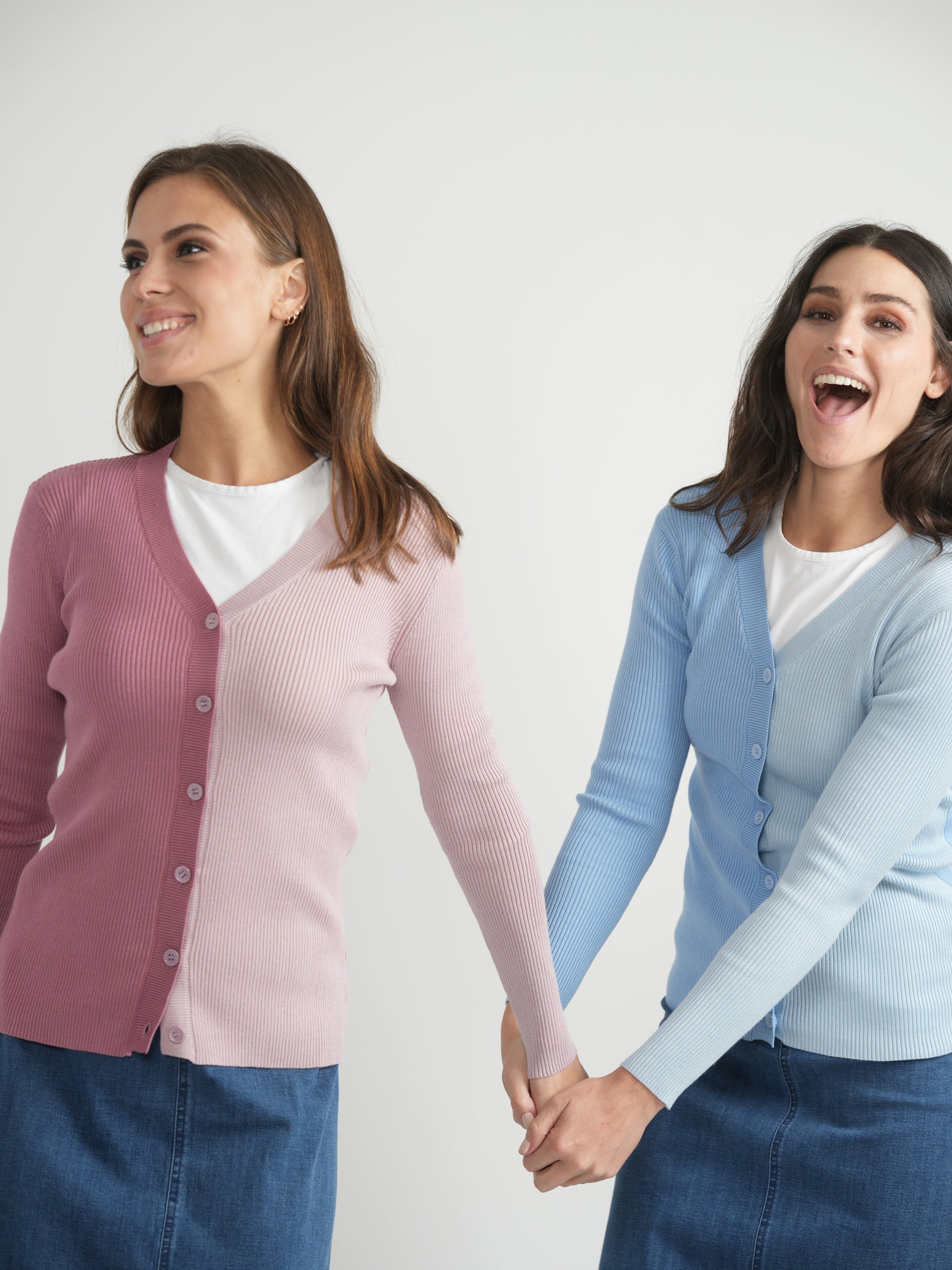 Contrast Ribbed Cardigan