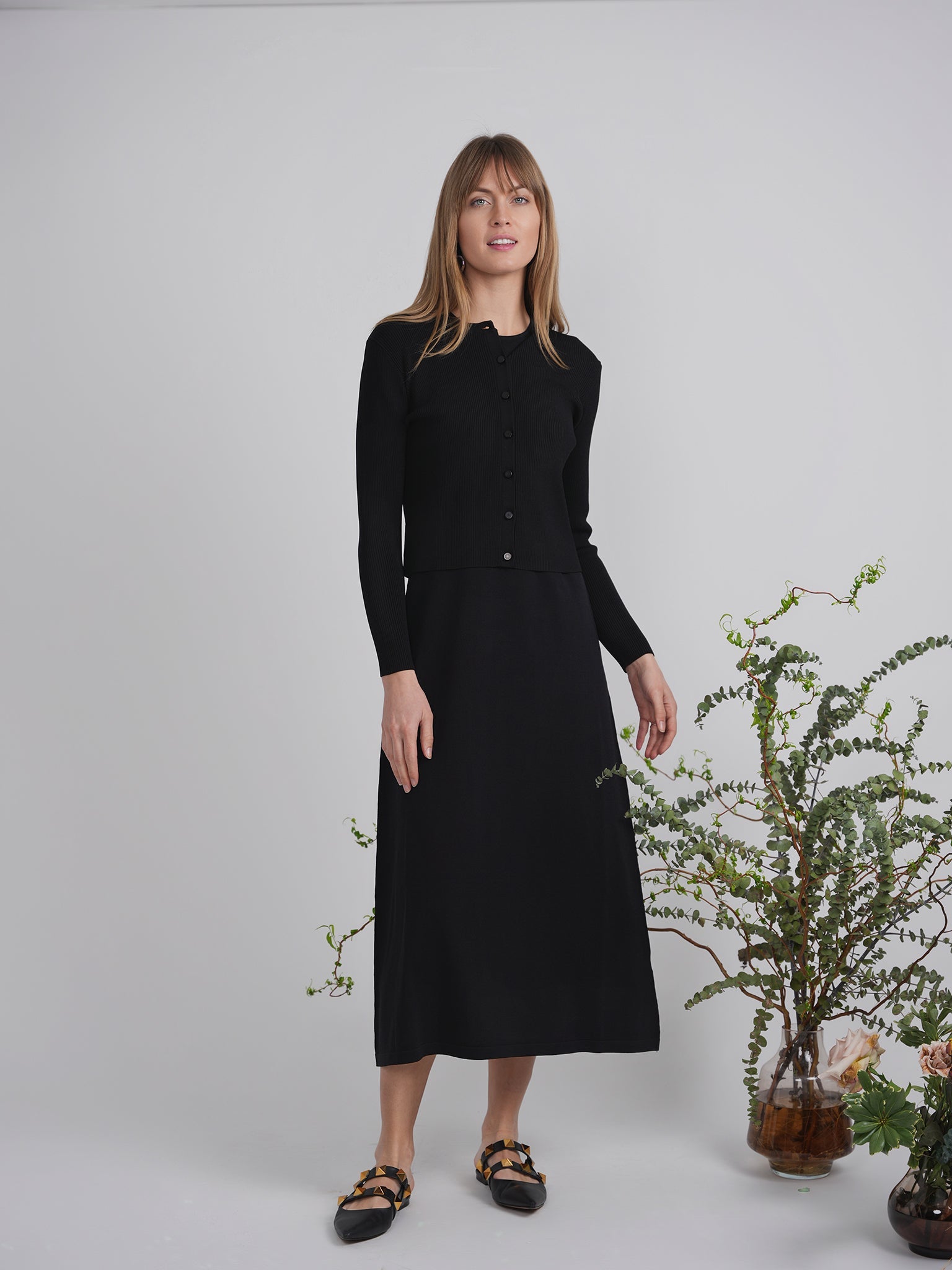 Cropped Knit Cardigan