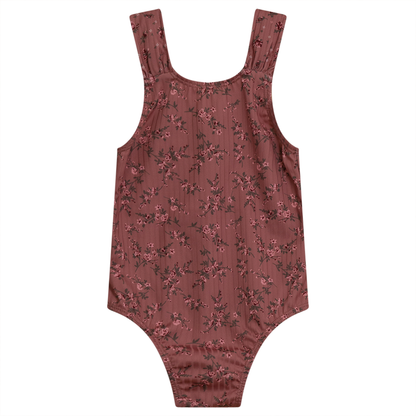 Floral Print Swimsuit Dark Pink