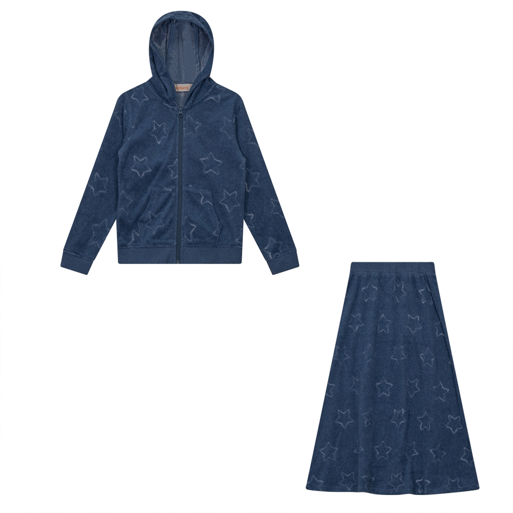 Star Jacquard Terry 2PC Set Denim Mix