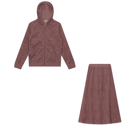 Star Jacquard Terry 2PC Set Rose