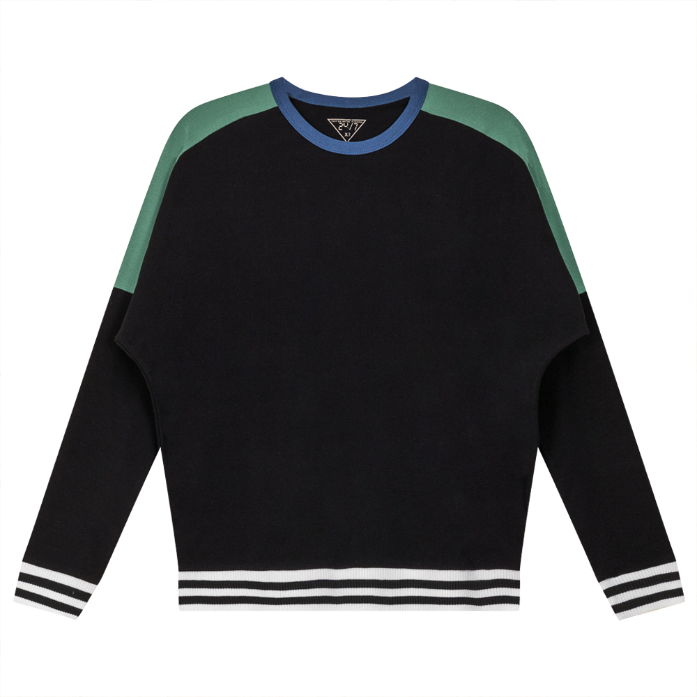 Color Blocked Top Black Mint