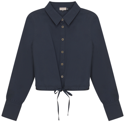 Cotton Bungee Blouse Dark Navy