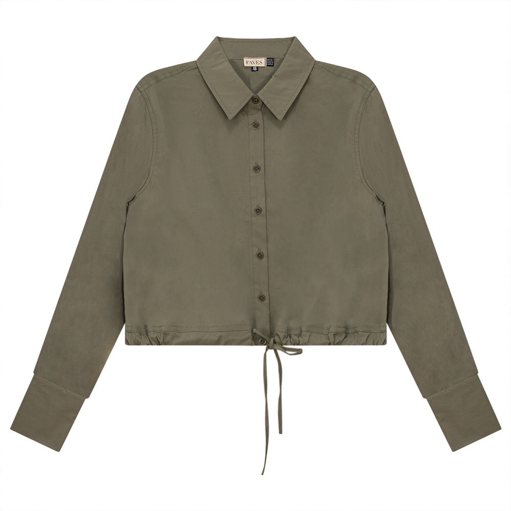 Cotton Bungee Blouse Stone